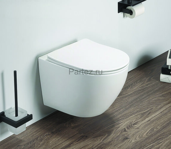 Унитаз подвесной Azario Fora 520х350х370 безободковый с сидением микролифт (AZ-0067)