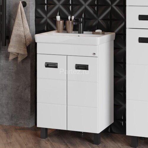 Тумба Onika Балтика-Квадро Black 55.11 белая (105552)