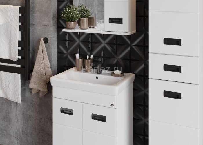 Тумба Onika Балтика-Квадро Black 55.11 белая (105552)