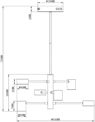 Потолочная люстра Moderli V2740-6CL