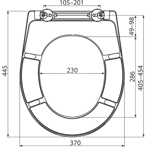 Сиденье для унитаза Alcaplast, Duroplast, крепление металл, быстросъемное, белый (A602)