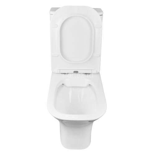 Унитаз-компакт Azario FRETTA SQUARE 650х340х790 напольный, безободковый с бачком и сиденьем микролиф