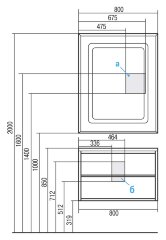 Тумба под раковину AQUATON РИМИНИ 80 подвесная, белая (1A226701RN010)