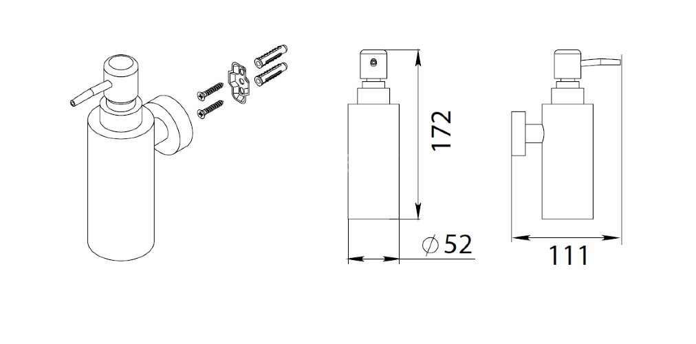 Дозатор жидкого мыла Fixsen Hotel, хром (FX-31012B)
