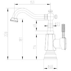 Смеситель Lemark Jasmine LM6604B для раковины/кухни