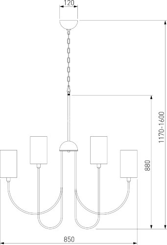 Подвесная люстра Eurosvet 60164/10 никель