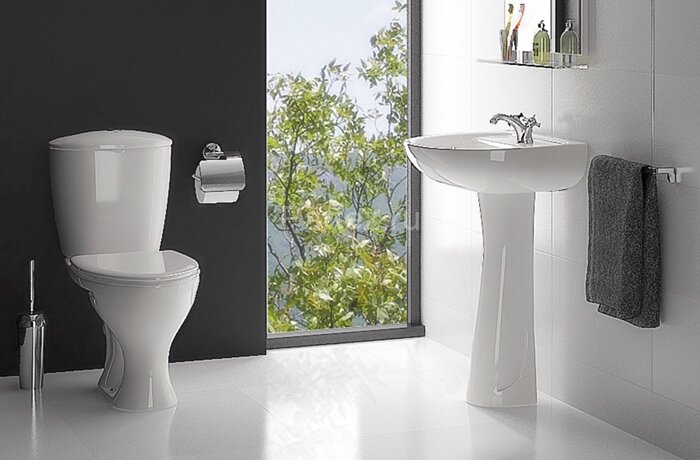 Унитаз-компакт Santeri Версия напольный, с сидением стандарт (1.P401.5.S00.00B.F)