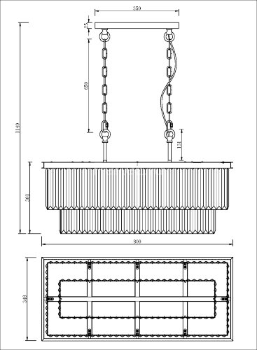 Подвесная люстра Maytoni MOD085PL-08G