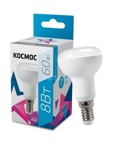 Лампа светодиодная R50 8Вт 220В E14 4500К Космос Lksm_LED8wR50E1445
