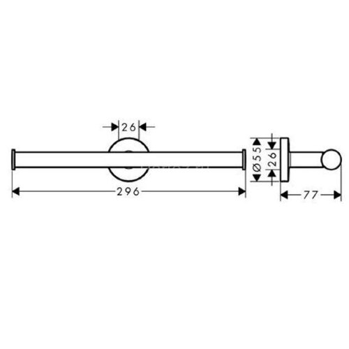 Держатель туалетной бумаги Hansgrohe Logis Universal двойной, хром (41717000)