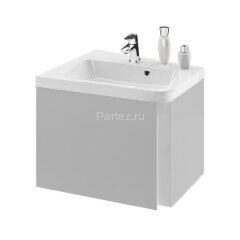 Тумба под раковину Ravak SD 10° 55 L, подвесная, левая, cерый глянец