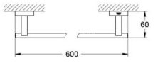 Полотенцедержатель Grohe Essentials Cube 600 мм, хром (40509001)