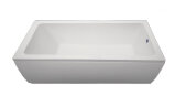Ванна пристенная Loranto Novaro La 1500х700, ABS пластик, белая (CS00078466)