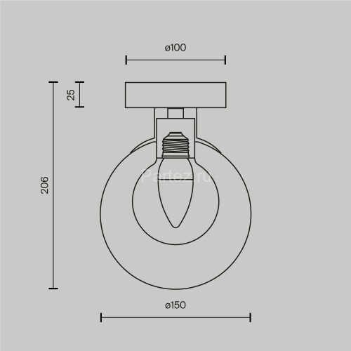 Настенно-потолочный светильник Maytoni MOD521WL-01G1