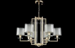 Подвесная люстра Crystal Lux NICOLAS SP-PL6 GOLD/WHITE