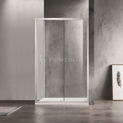 Душевое ограждение AZARIO 1200х800х2000, БЕЗ ПОДДОНА, прозрачное стекло 6 мм, открывание направо, цвет профиля серебро (AZ-ND1131 R 1200)