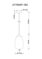 Подвесной светильник Arte Lamp A7769SP-1BC