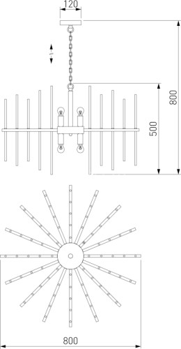 Подвесная люстра Bogate's 355/8 Smart хром