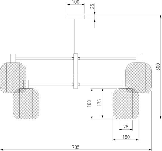 Потолочная люстра Eurosvet 30191/6 черный
