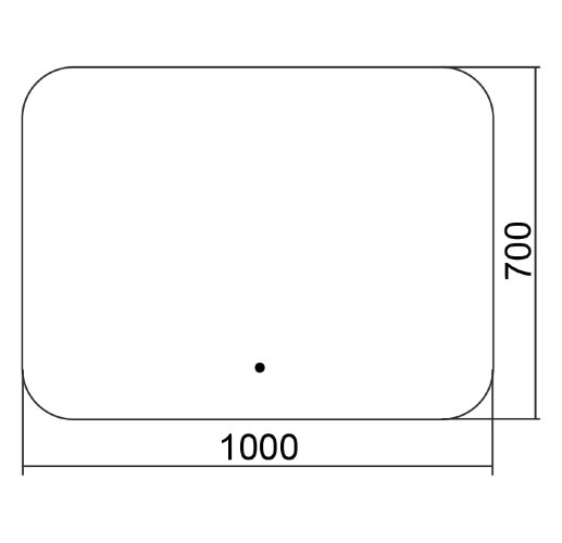 Зеркало AZARIO Alone Raggio 1000х700 влагостойкое с подсветкой, сенсорный выключатель с функцией дим