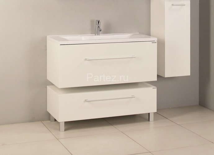 Тумба под раковину AQUATON Мадрид 100 М подвесная, белая (1A126901MA010)