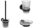 Набор аксессуаров для ванной комнаты Ideal Standard Silk Black IOM, черный матовый (A9245XG)