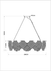 Подвесная люстра Arte Lamp A4077SP-10GO