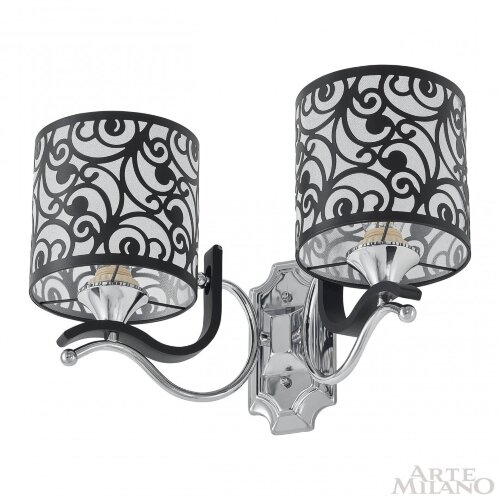 Бра Arte Milano 304957/2W Bk/Ni