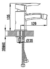 Смеситель для биде Lemark Mars LM3508C