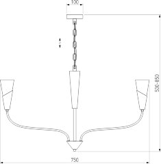 Подвесная люстра Eurosvet 60167/6 латунь