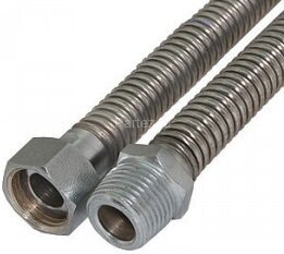 Гибкая подводка для газа сильфонная 3/4" в-н 120 см