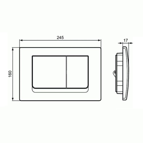 Кнопка смыва Ideal Standard SOLEA M1, хром (R0108AA)