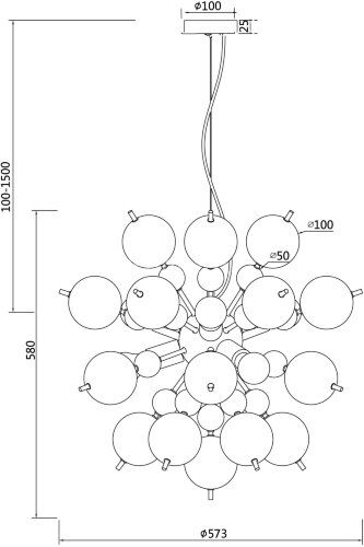 Подвесная люстра Maytoni MOD133PL-06CH