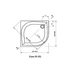 Душевой поддон Ravak ELIPSO-80 PAN белый