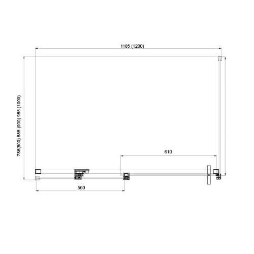 Душевое ограждение Azario VANCOUVER 800х1200х2000 L, без поддона, прозрачное стекло 8 мм, цвет профиля серебро (AZ-NKF1131 L 800)
