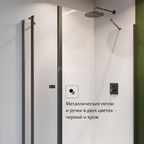 Душевое ограждение Roca Capital боковая панель 90x195, черный (M4409016M)