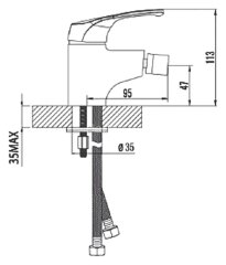 Смеситель Lemark Omega LM3108C для биде