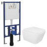 Сет LORANTO Инсталляция + Унитаз подвесной TALAS безoбодковый в комплекте с быстросъемным сиденьем м