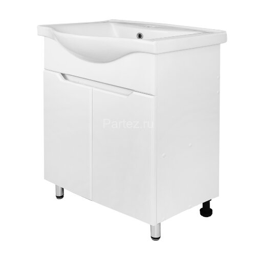 Комплект тумба Палермо 60Н 600х460х840 напольная с раковиной Basic 60, белый (CS00092520)