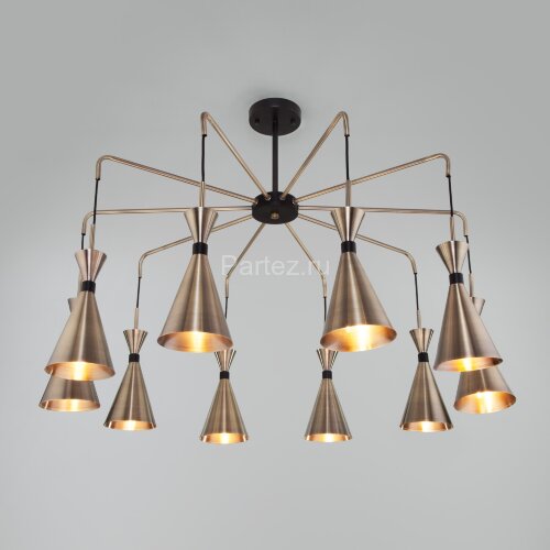 Потолочная люстра Bogate's 316/10 латунь / черный