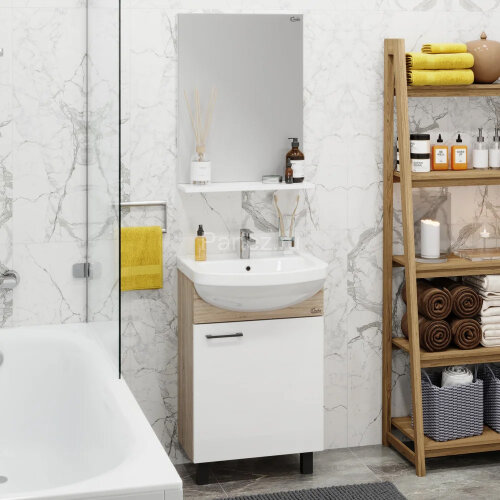 Тумба под раковину Onika Эко 52 напольная, правая, Black дуб сонома (105208)