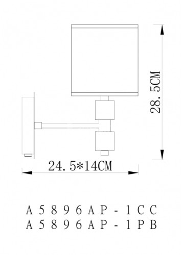 Бра Arte Lamp A5896AP-1PB