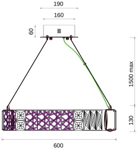 Подвесная люстра Fluorite FL1068-6P