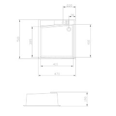 Кухонная мойка AQUATON Парма 510х470х175мм., цвет шампань (1A713032PM290)