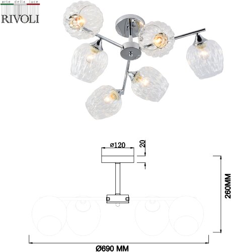 Потолочная люстра Rivoli 3139-306