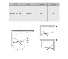 Шторка для ванны распашная Ravak 100х150 цвет профиля белый (7QLA0U03Z1)