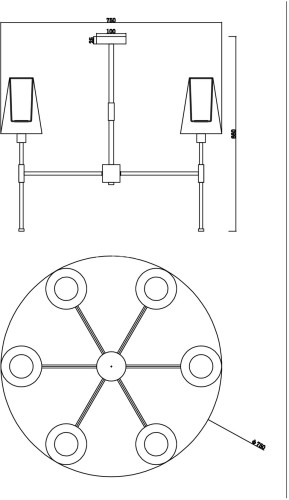 Потолочная люстра Freya FR5196PL-06BBS