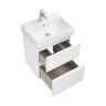 Тумба под раковину Roca Oleta 60 подвесная, 2 ящика, белый глянец (A857638806)