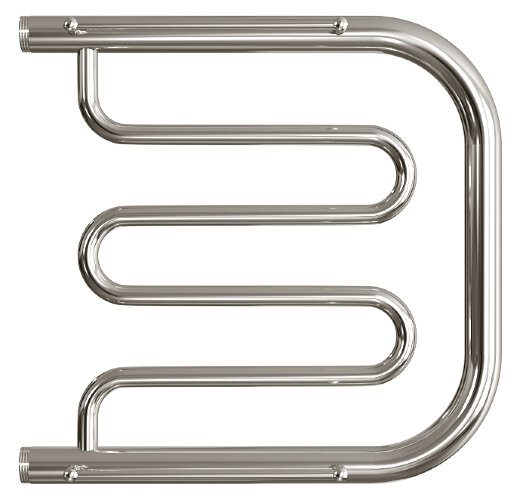 Полотенцесушитель водяной ДВИН D фокстрот 50/50 c полкой, полированный (4627086011773)