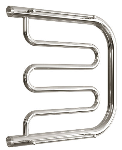 Полотенцесушитель водяной ДВИН D фокстрот 50/50 c полкой, полированный (4627086011773)